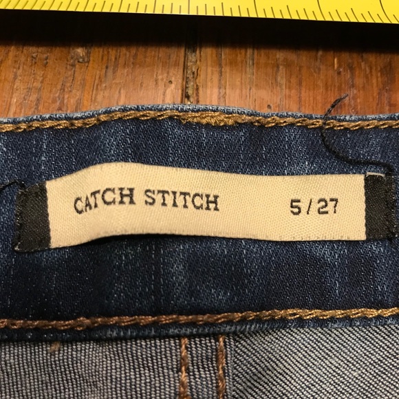 Catch Stitch Jeans Sz 5/27 Ripped Stretch Skinny - Picture 8 of 11